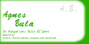 agnes bula business card